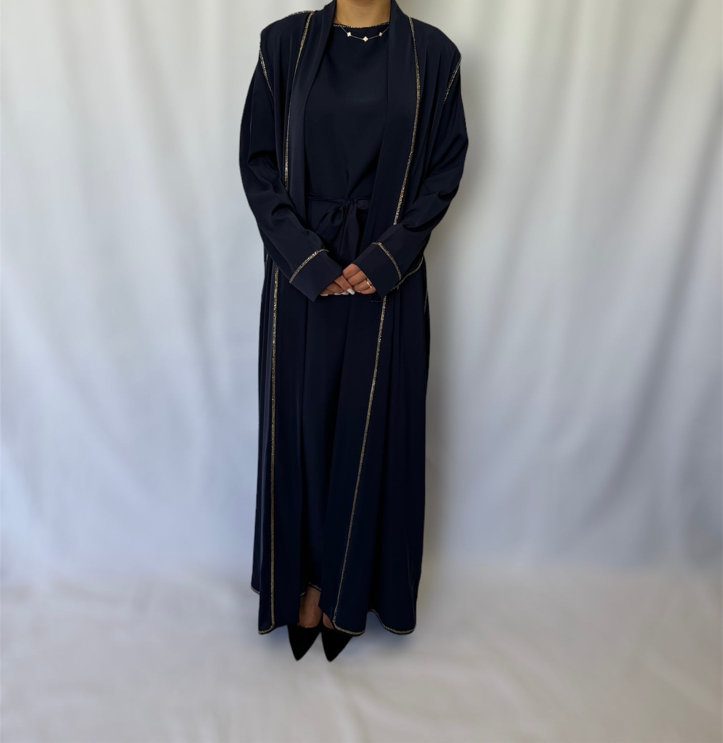 Abaya set with gold touch