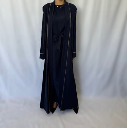 Abaya set with gold touch