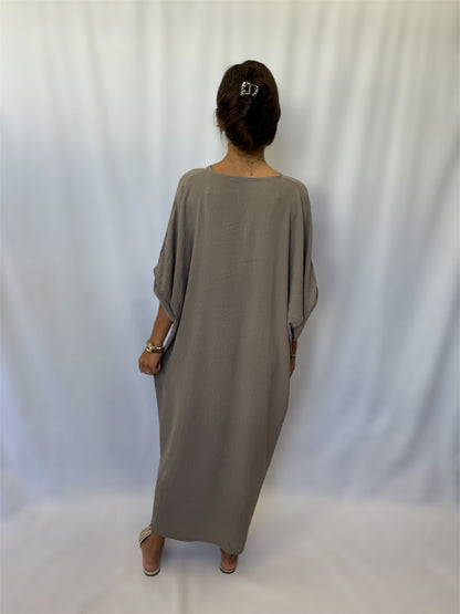 Long flowy dress with knot