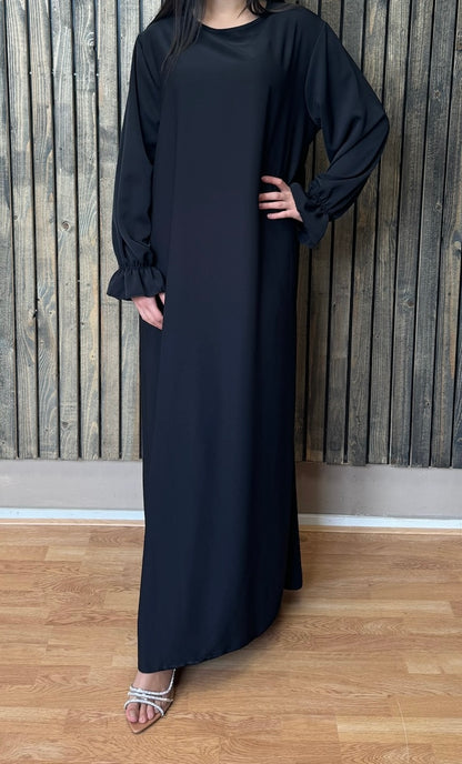 Abaya dress with ruffle sleeve