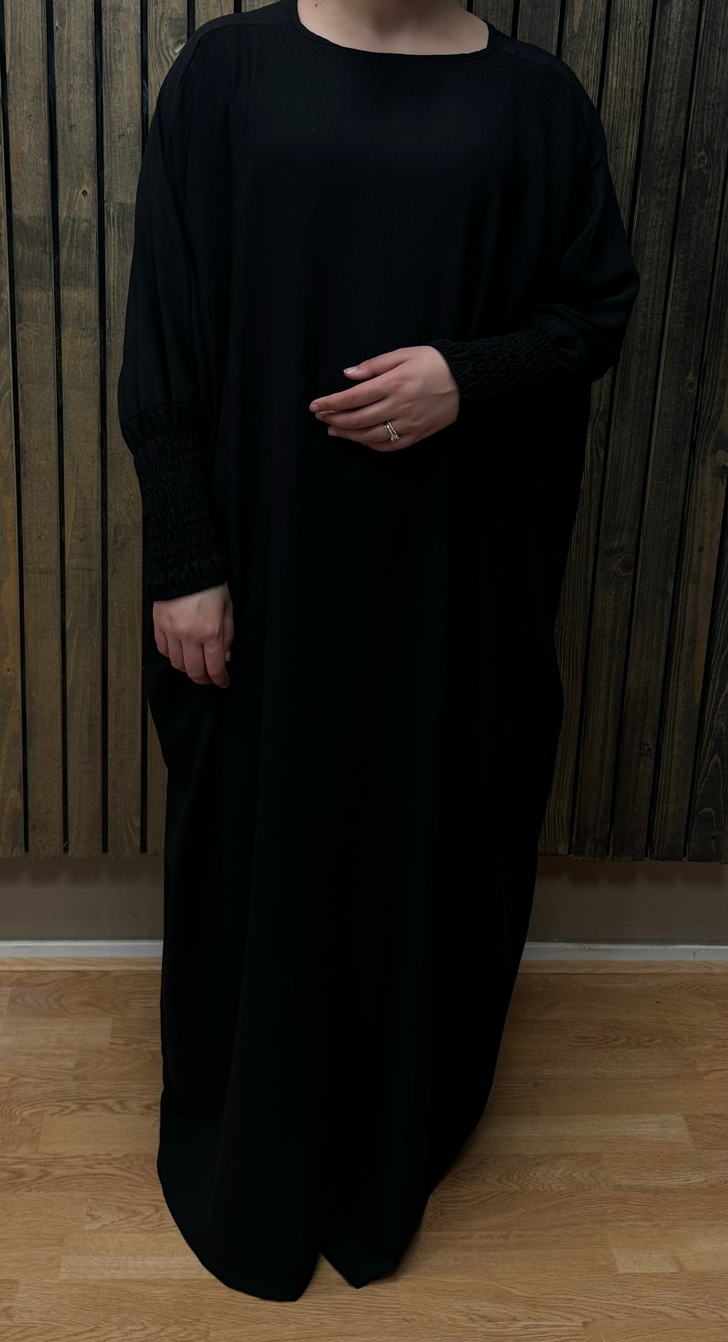 Butterfly abaya with ruffled sleeve