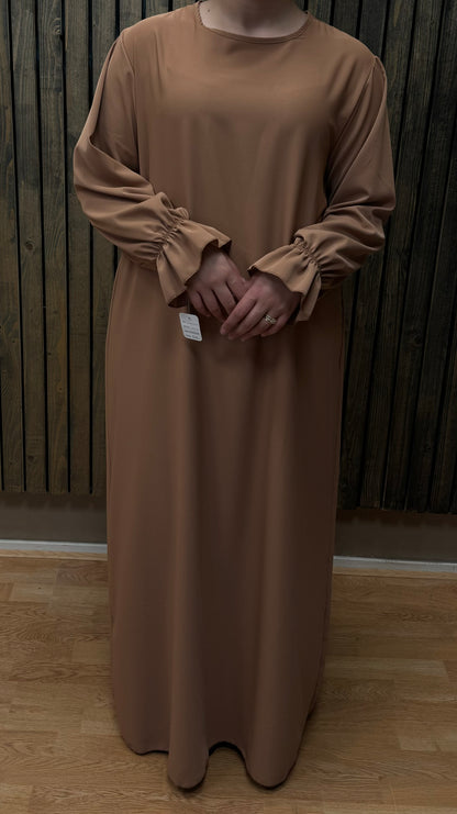 Abaya dress with ruffle sleeve