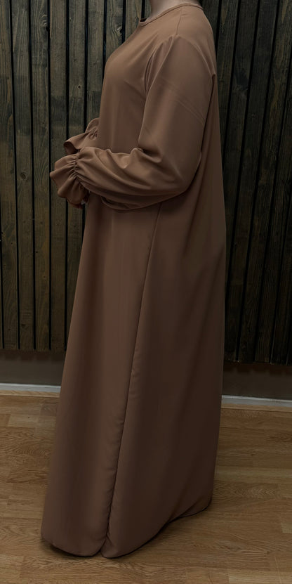 Abaya dress with ruffle sleeve