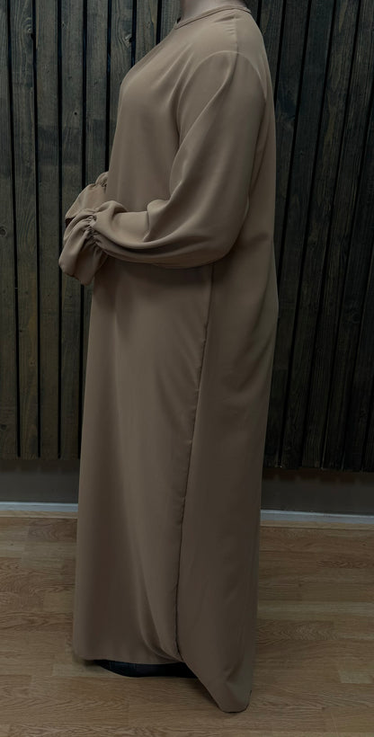 Abaya dress with ruffle sleeve